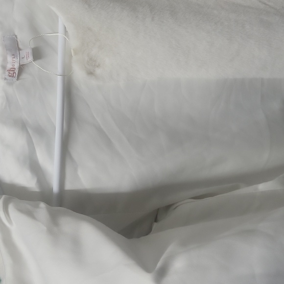 GB Girls Faux Fur Ivory Short Jacket SZ. Large - Picture 4 of 6